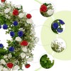 Unique Bargains Forth of July Colorful Hydrangea Flower Wreaths for Front Door Wall Decor - 2 of 4