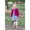 Hope & Henry Girls'  Cotton Long Sleeve Ruffle Collar Cardigan Sweater, Infant - 3 of 4