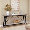 MAYEERTY Industrial Console Table, 2-Tier Narrow Sofa Table Behind Couch - 2 of 4