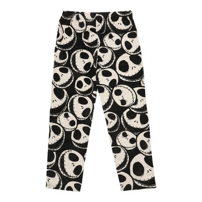 Nightmare Before Christmas Jack Skellington All-Over Print Lightweight Plush Minkey Fleece Men's Sleep Pajama Pants