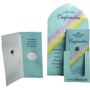 Roman Club Pack of 24 Blue Confirmation Day Gift Money Cards and Pins 6.5" - 1 of 1