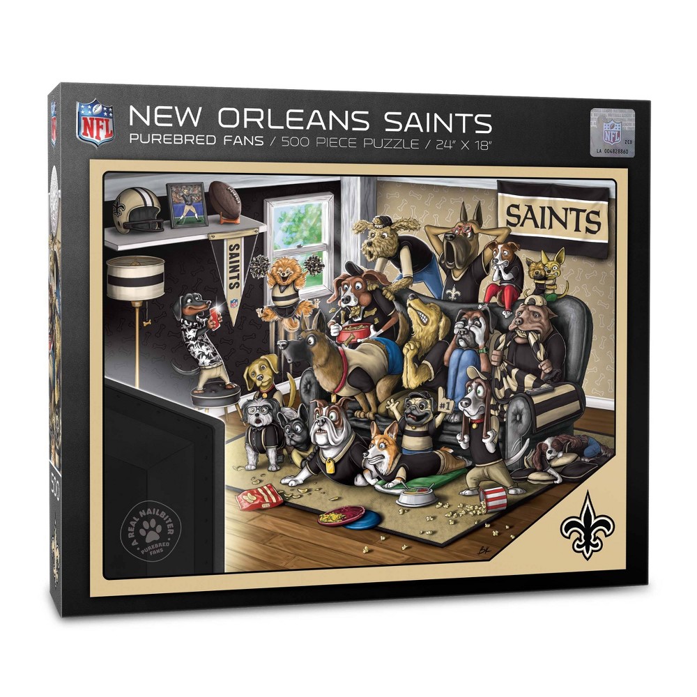 Photos - Jigsaw Puzzle / Mosaic NFL New Orleans Saints Purebred Fans 'A Real Nailbiter' Puzzle - 500pc
