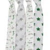 Bacati - Soccerball Green/Gray Muslin Swaddling Blankets set of 4 - 3 of 4