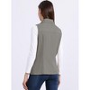 Allegra K Women's Zip-Up Sleeveless Turn Down Collar Cargo Utility Vest with Pockets - 4 of 4