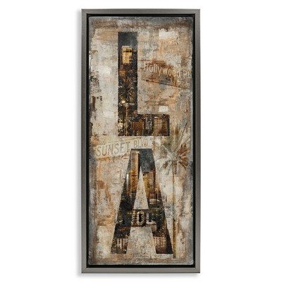 Stupell Industries Los Angeles Montage Collage, 11" x 25"