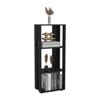 SEVOBAL Decorative Bookshelf Four Tier Bookcase with Spacious Shelves for Stylish Storage in Living Room or Office, Black, 9.9"*15.7"*39.4" - 2 of 4