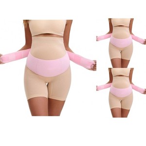 INSPIRE CHIC 3 Packs Women's Maternity Belly Bands-Soft and Breathable Support Band, Adjustable Belt - 1 of 4
