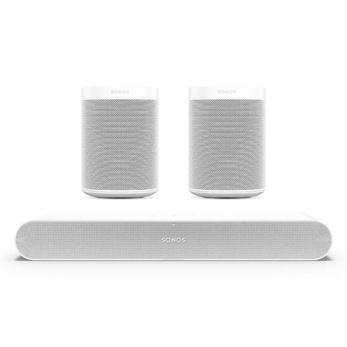 Vergoeding backup partitie Sonos Surround Set With Ray Compact Soundbar And Pair Of One Wireless Smart  Speakers (gen 2) : Target