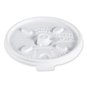 Dart Lift n' Lock Plastic Hot Cup Lids, Fits 8 oz Cups, White, 1,000/Carton - 1 of 4