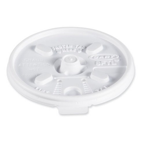 Dart Lift n' Lock Plastic Hot Cup Lids, Fits 8 oz Cups, White, 1,000/Carton - image 1 of 4