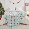 Lomsoe Cozy Printed Blanket Blanket, Flannel Throw Size for Home Decoration, Ultra Soft Throw, Christmas Light. - 3 of 4