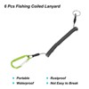 Unique Bargains Fishing Retractable Flexible Tools Lanyard Safety Cord Spiral Lanyard 6 Pcs - 3 of 4