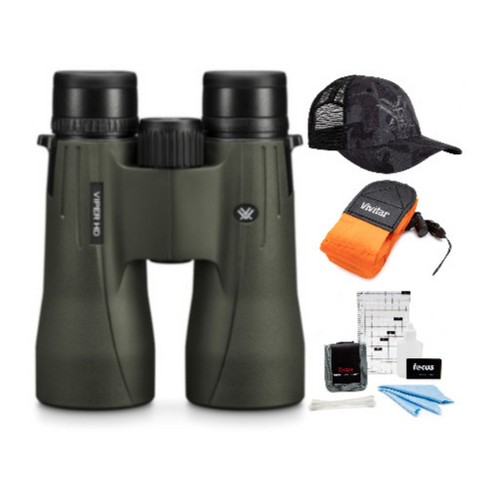 Vortex Optics Viper HD 10x50 Roof Prism Binocular with Glasspak Harness  Bundle