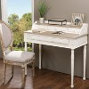 Anjou Traditional French Accent Writing Desk White/Light Brown - Baxton Studio - image 4 of 4