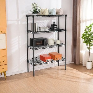 FONTOI 4 Tier Standing Storage Rack Shelf Organizer, Black, 35.4"*13.8"*54" - 1 of 2