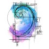 Junior's Design By Humans Fibonacci By timea T-Shirt - 2 of 3