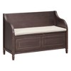 Cesicia Rustic Style Solid wood Entryway Multifunctional Storage Bench with Safety Hinge - 2 of 4