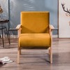 Nordlys Solid Wood Velvet Lounge Chair Countryside Style Living Room - 2 of 4