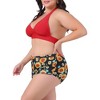 Agnes Orinda Women's Plus Size Sunflower High Waisted Halter Bathing Bikini Swimsuits Sets - 2 of 4