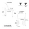 Dolonm Chenille Upholstered Dining Chair with Solid Wood Frame ,Geometric Backrest for Kitchen, Dining Room - 3 of 4