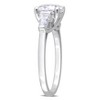 EVERLY JEWELRY | Sterling Silver 2 1/4 CT DEW Taper Created White Moissanite Three Stone Ring - 2 of 4