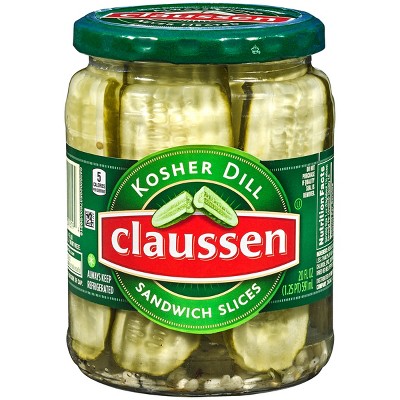 Claussen Dill Sandwich Pickle Slices - 20oz : Target