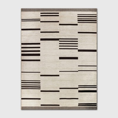 9' x 12' Multi-Tier Bars Outdoor Rug Gray/Cream - Threshold™