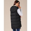 INSPIRE CHIC Women's Winter Hooded Sleeveless Down Long Puffer Vest with Pockets - 4 of 4