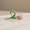 Anna-Kaci Tulip Flower Metal Hair Claw Clip with Enamel Petal and Leaf Detailing - 2 of 4