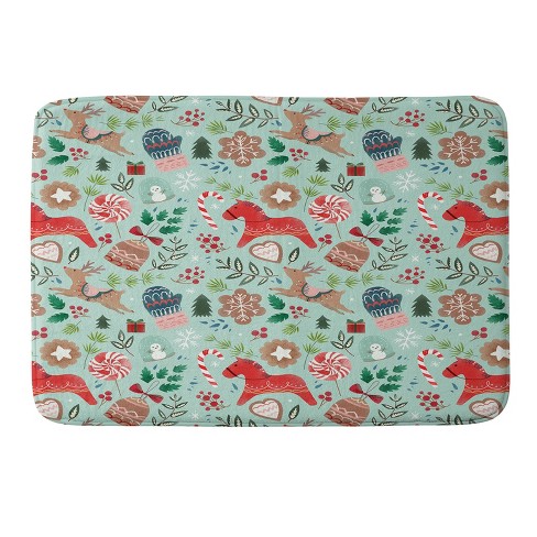 Pimlada Phuapradit Christmas gingerbread Memory Foam Bath Mat - Deny Designs - image 1 of 4