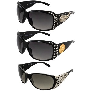 3 Pairs of Global Vision Eyewear Angel Assortment Women's Fashion Glasses with Smoke, Smoke, Smoke Lenses - 1 of 4