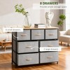 ORRD Fabric Dresser with 8 Drawers, Foldable Storage Tower Organizer with Steel Frame, Closet Chest of Drawers for Bedroom, Nursery, Light Grey - 2 of 4