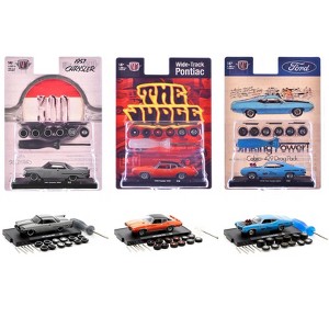 "Auto Wheels" 3 piece Car Set Release 13 Limited Edition to 5000 pieces Worldwide 1/64 Diecast Model Cars by M2 Machines - 1 of 4