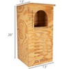 JCs Wildlife Barred Owl Nesting Box - Treated Exterior Grade Plywood - Mounting Hardware and Pine Shavings Included - Dedicated Clean Out Door for - 3 of 4