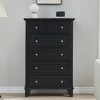 Whizmax 5 Drawers Dresser,storage dresser with Metal Handles,chest of drawers for bedroom, Living Room, Hallway, Office, Woodeen Dresser,Black - 3 of 4