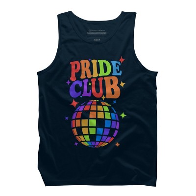 Adult Design By Humans Pride Club Rainbow Disco Ball By Tank Top