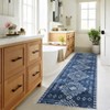 Modern Striped Geometric Rugs for Bedroom Retro Thin Soft Washable Low Pile Area Rugs Easy Care Non Slip Soft Carpet for Living Room - 4 of 4