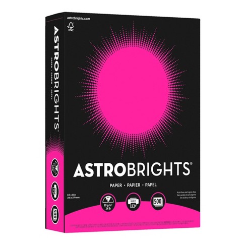 Astrobrights Card Stock, 8-1/2 X 11 Inches, Fireball Fuchsia, Pack Of 250 :  Target