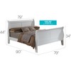 Passion Furniture Louis Philippe King Sleigh Wood Bed with High Footboard - 4 of 4