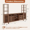 TackView Farmhouse TV Stand for TVs Up to 70", Entertainment Center with Bookshelves, Media Center - 2 of 4