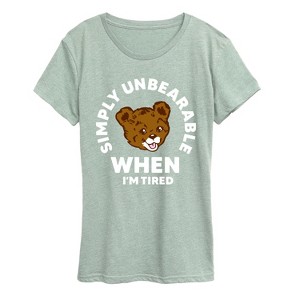 Women's - Instant Message - Tired Simply Unbearable Short Sleeve Graphic T-Shirt - 1 of 4