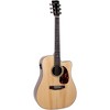 Recording King RD-G6-CFE5 Solid Top Dreadnought Cutaway Acoustic-Electric Guitar Natural - image 3 of 4