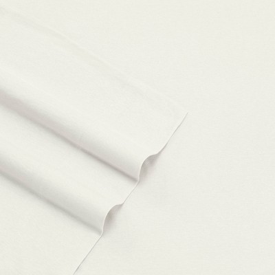 Queen White Jersey Knit Polyester Sheet Set