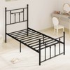 Infans Twin Size Metal Bed Frame w/ Headboard Under-bed Storage Mattress Foundation - 3 of 4