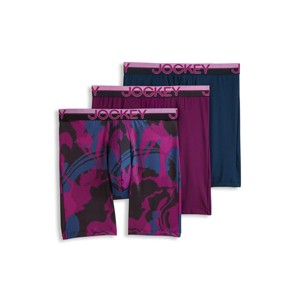 Jockey Men's Infinite Cool Microfiber Stretch 8" Long Leg Boxer Brief - 3 Pack - 1 of 4