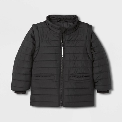 Toddler Puffer Jacket - Cat & Jack™ Black 5t : Target