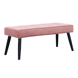 WestinTrends Velvet Tufted Bedroom Bench for Living Room & Entryway - 1 of 4
