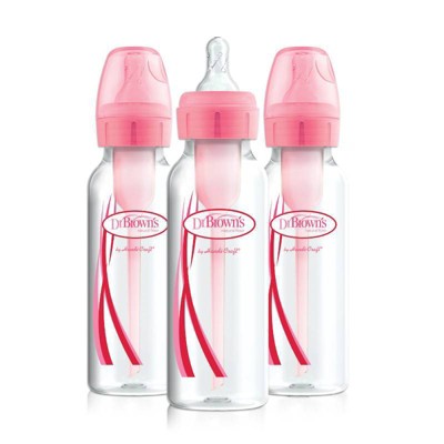 Dr. Brown's Options+ Anti-Colic Baby Bottle - Pink - 8oz/3pk