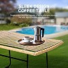 4-Piece Outdoor Patio Furniture Set with Boho Rope Wicker Sofa, Loveseat & Glass Table, All-Weather Couch for Garden, Backyard, Porch - 4 of 4