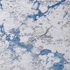 HomeRoots 4' X 6' Blue and Silver Abstract Printed Washable Non Skid Area Rug - 4 of 4